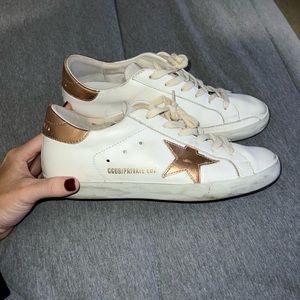 Golden Goose Rose Gold Sneakers